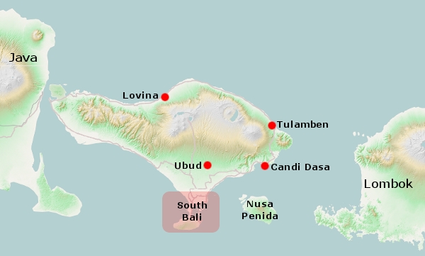 Map of Bali