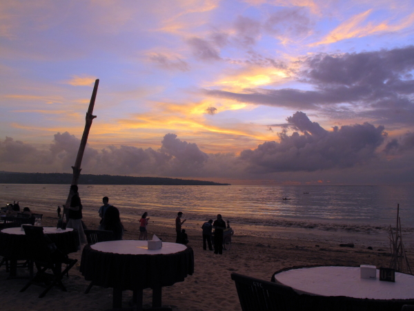 Sunset dinner on Jimbaran Beach